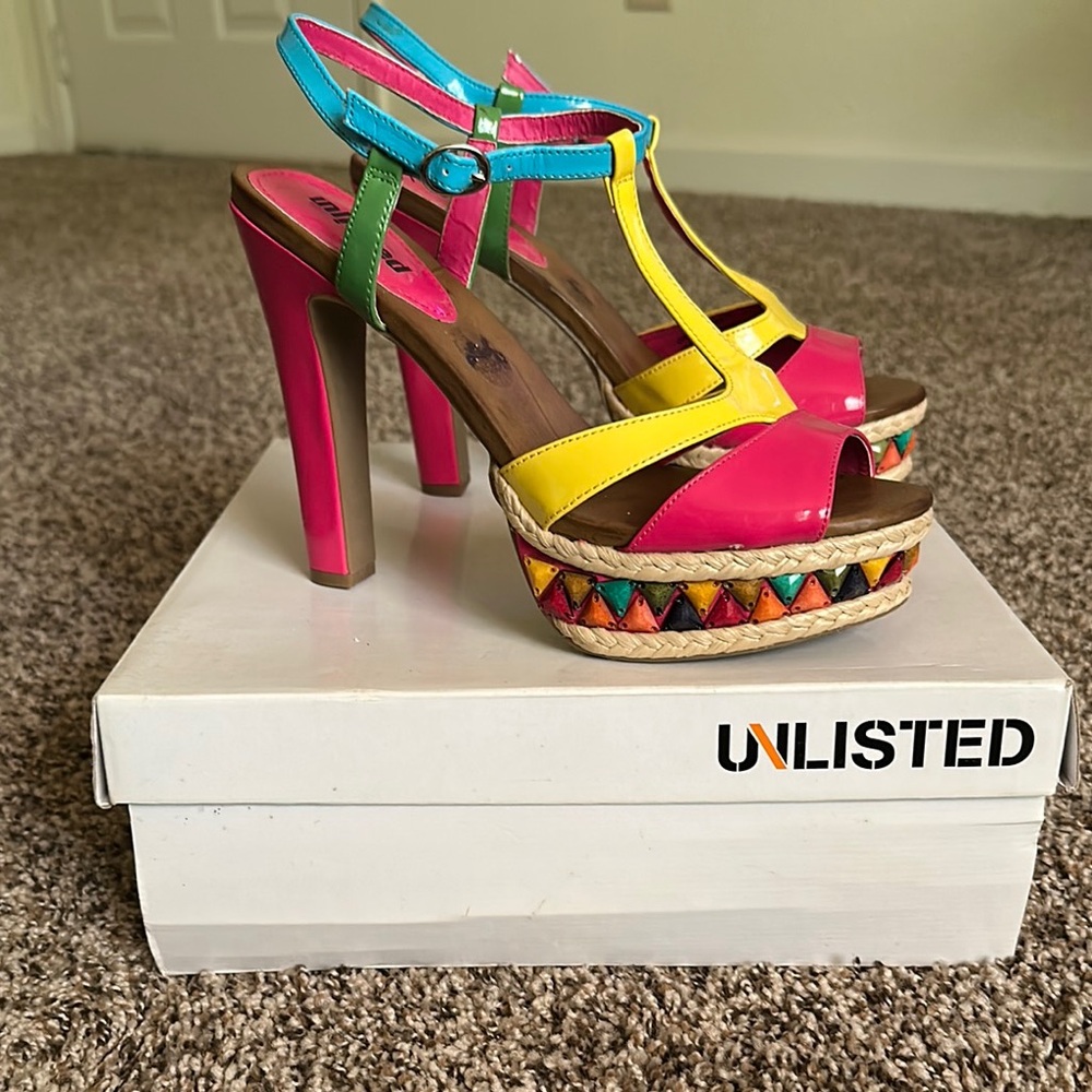 Unlisted Women's Colorful Platform Heels